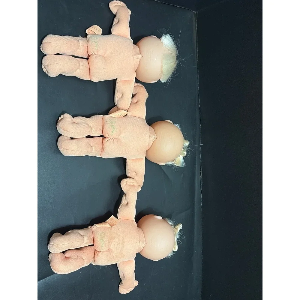 VTG 1996 Mattel Mini Cabbage Patch Kids Doll Lot of 3 Blonde Hair Blue Eyes 8